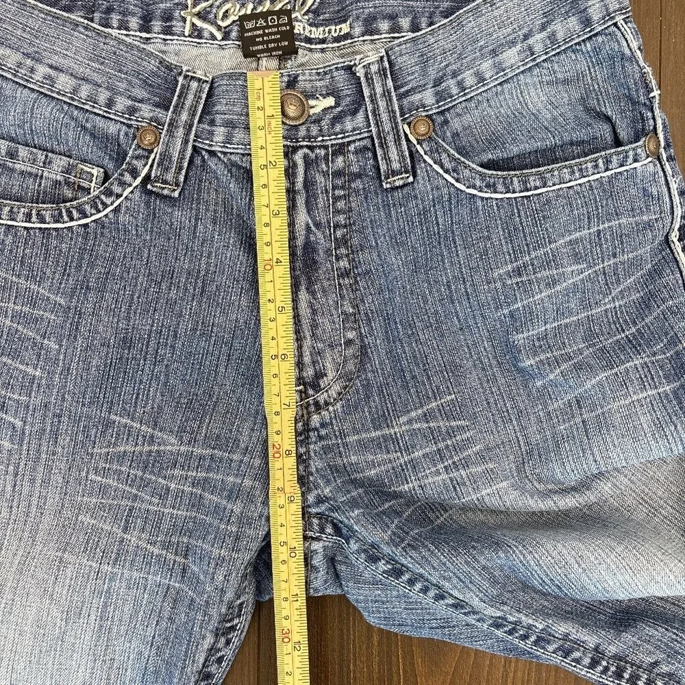 Royal Premium Jeans Men's 31x30‎ Straight Leg Distressed Embroidered Pockets